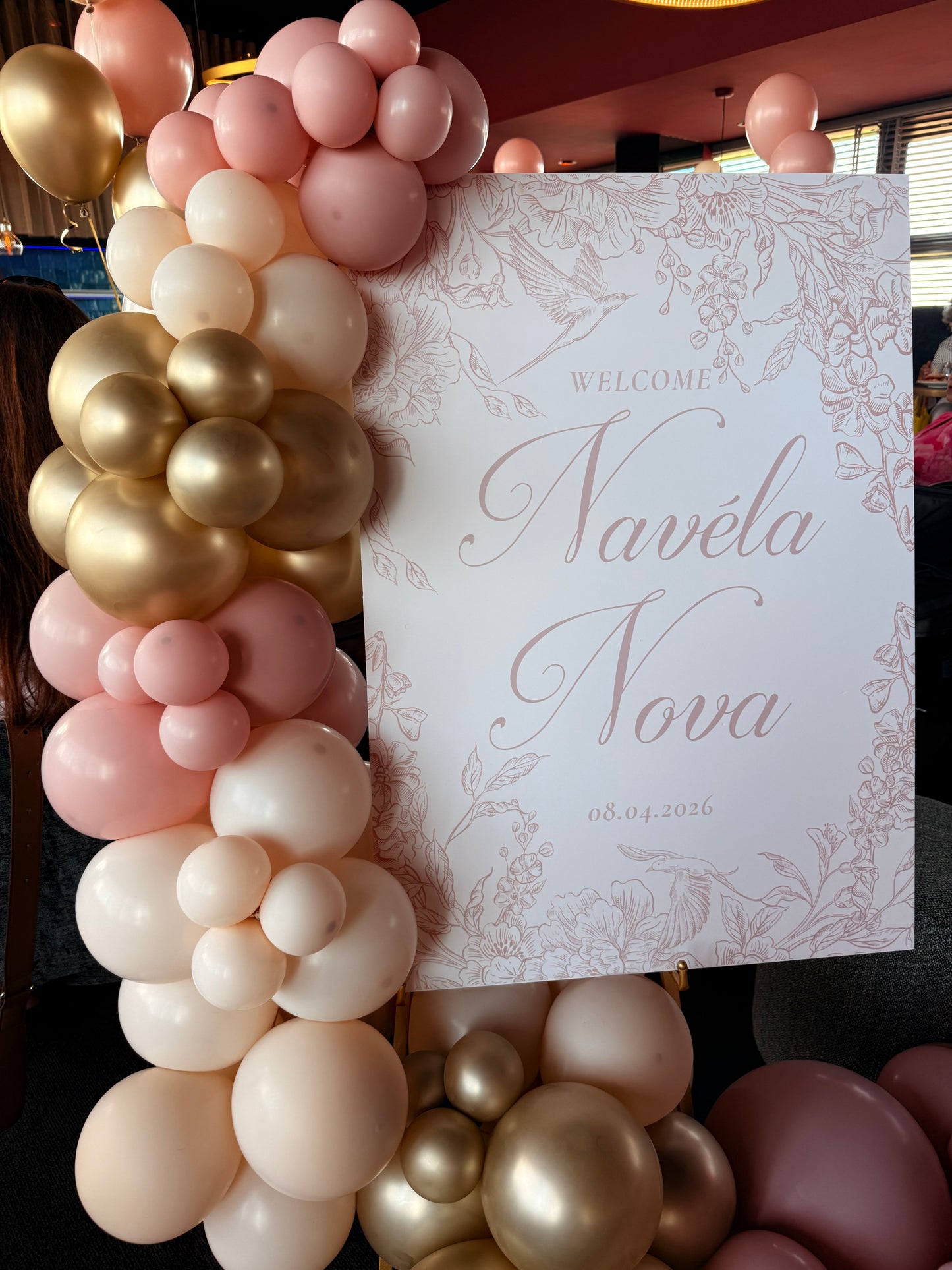 Welkomstbord met Ballondecoratie
