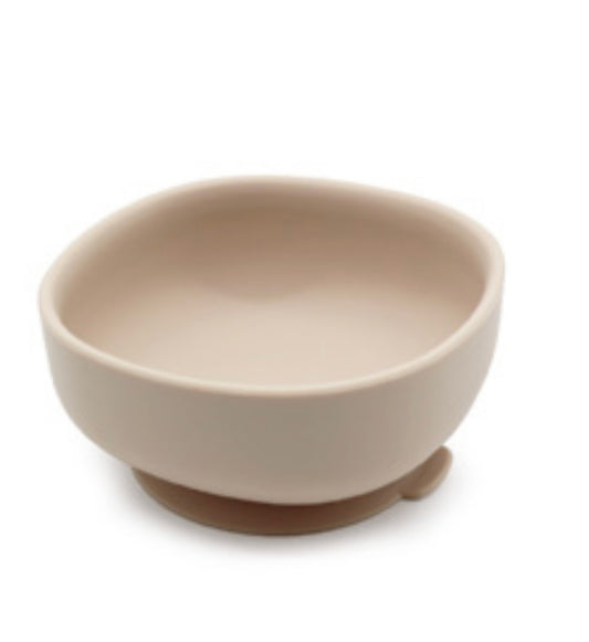 Siliconen kom en bestek Beige