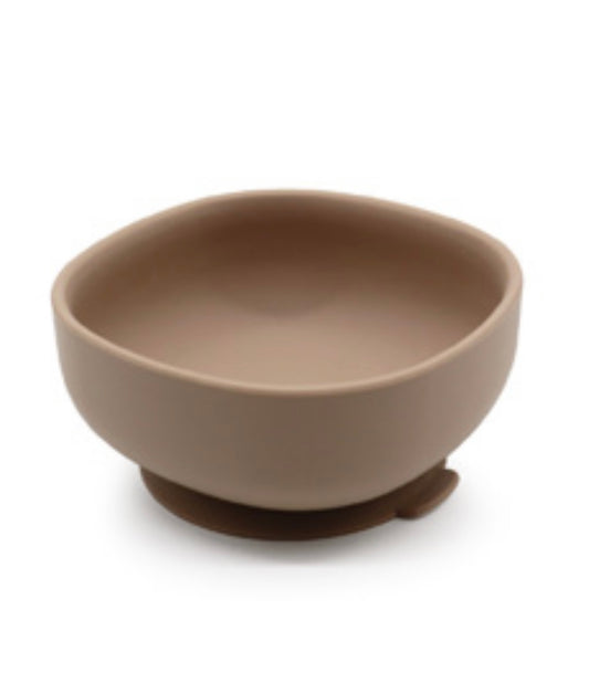 Siliconen kom en bestek chocolade bruin